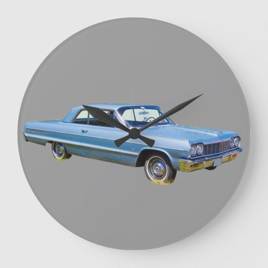 Grande Horloge Ronde Chevrolet Impala 1964 Antique Car (Recto)