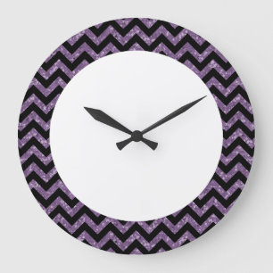 Grande Horloge Ronde Chevron Glitter