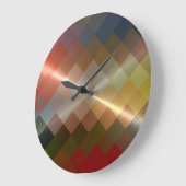 Grande Horloge Ronde Chevron Pattern (Angle)
