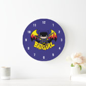 Grande Horloge Ronde Chibi Batgirl avec Gotham Skyline & Logo (Maison)