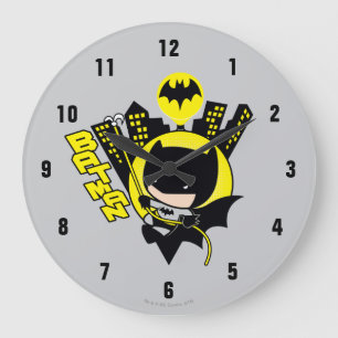 Grande Horloge Ronde Chibi Batman Élargit La Ville