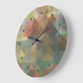 Grande Horloge Ronde Chic Abstrait Triangles Motif en mosaïque (Angle)