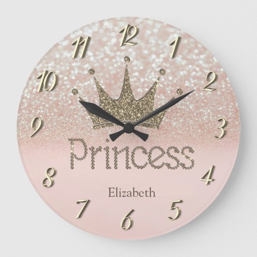 Grande Horloge Ronde Chic Tiara, Princesse, Glittery Bokeh (Recto)