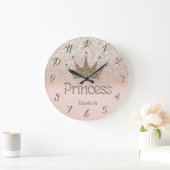 Grande Horloge Ronde Chic Tiara, Princesse, Glittery Bokeh (Maison)