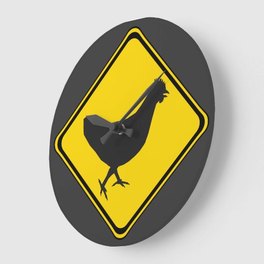 Grande Horloge Ronde Chicken Xing ! (Angle)