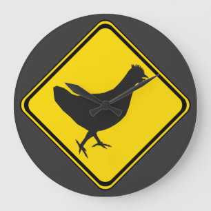 Grande Horloge Ronde Chicken Xing !