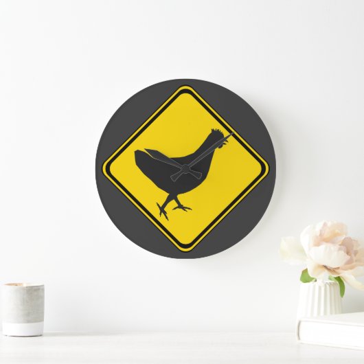 Grande Horloge Ronde Chicken Xing ! (Maison)