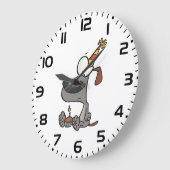 Grande Horloge Ronde Chien d'anniversaire (Angle)