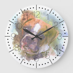 Grande Horloge Ronde Chien de boîte