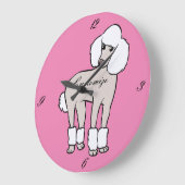 Grande Horloge Ronde Chien de caniche standard Thunder_Cove (Angle)