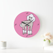 Grande Horloge Ronde Chien de caniche standard Thunder_Cove (Maison)