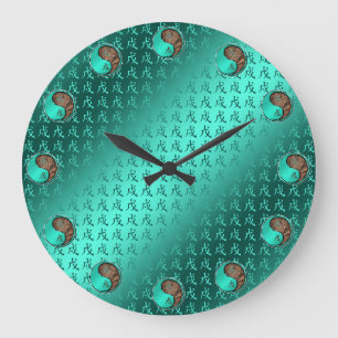 Grande Horloge Ronde Chien de Terre