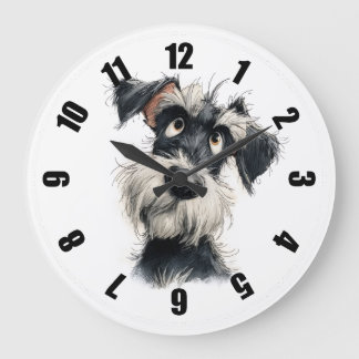 Grande Horloge Ronde Chien fantaisiste