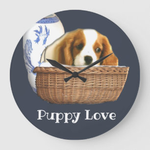Grande Horloge Ronde Chiens de chiots