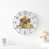 Grande Horloge Ronde Chiens et chats mignons (Maison)