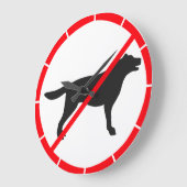 Grande Horloge Ronde Chiens interdits ! (Angle)