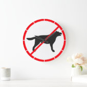 Grande Horloge Ronde Chiens interdits ! (Maison)