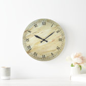 Grande Horloge Ronde Chiffre romain de Wallclock de finition de marbre (Maison)