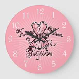 Grande Horloge Ronde Chiffre rose de sablier de corset