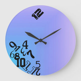 Grande Horloge Ronde Chiffres en chute