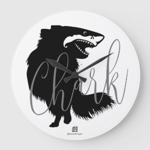 Grande Horloge Ronde Chihuahua + requin = Chark