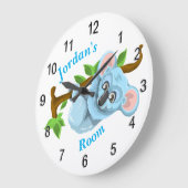 Grande Horloge Ronde Children's Clock Cute Koala Bear (Angle)