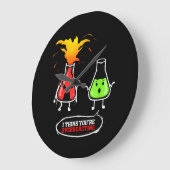 Grande Horloge Ronde Chimiste Chimie Chimique Laboratoire Chimie Vou (Angle)