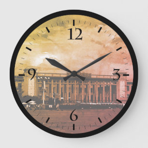 Grande Horloge Ronde Chine vintage Pékin Le Musée national de Chine L