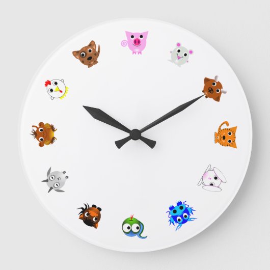 Grande Horloge Ronde Chinese Zodiac Animals (rotated) (Recto)