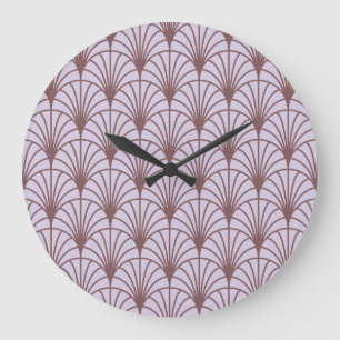 Grande Horloge Ronde Chinois traditionnel : Arrière - plan Motif rétro.