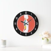 Grande Horloge Ronde Chiropracteur moderne Silhouette (Maison)