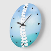 Grande Horloge Ronde Chiropratique Latéral Logo de la colonne vertébral (Angle)