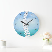 Grande Horloge Ronde Chiropratique Latéral Logo de la colonne vertébral (Maison)