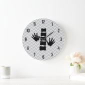Grande Horloge Ronde Chiropratique Mains et Logo de la colonne vertébra (Maison)