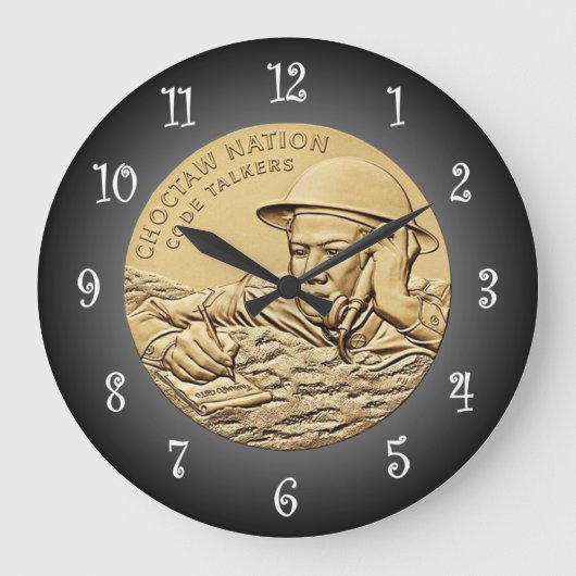 Grande Horloge Ronde Choctaw Code Talkers Médaille de bronze ~ (Recto)