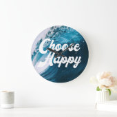 Grande Horloge Ronde Choisir heureux (Maison)