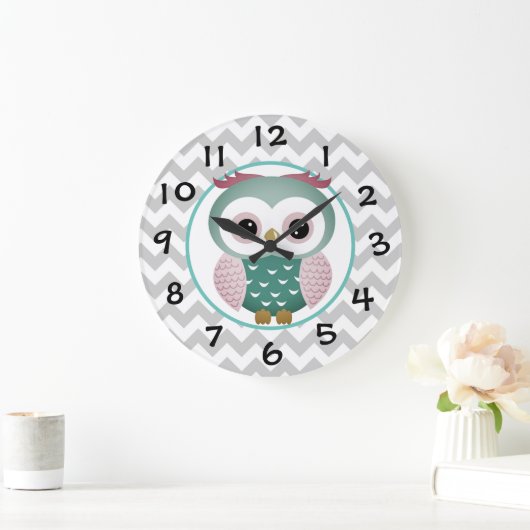 Grande Horloge Ronde Chouette (Maison)