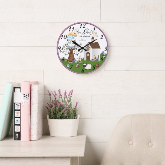 Grande Horloge Ronde Christian religious wall clock (Salle de lecture)
