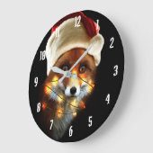 Grande Horloge Ronde Christmas fox (Angle)