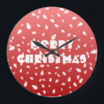 Grande Horloge Ronde Christmas Snowman<br><div class="desc">Joyeux Noël !</div>