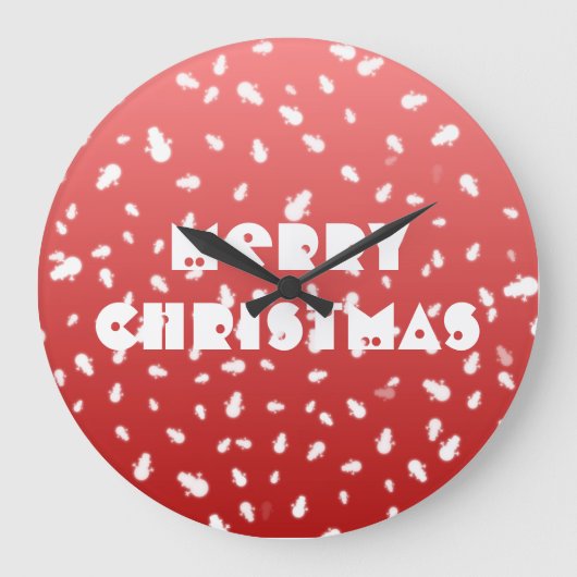 Grande Horloge Ronde Christmas Snowman (Recto)