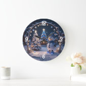 Grande Horloge Ronde Christmas Snowman (Maison)