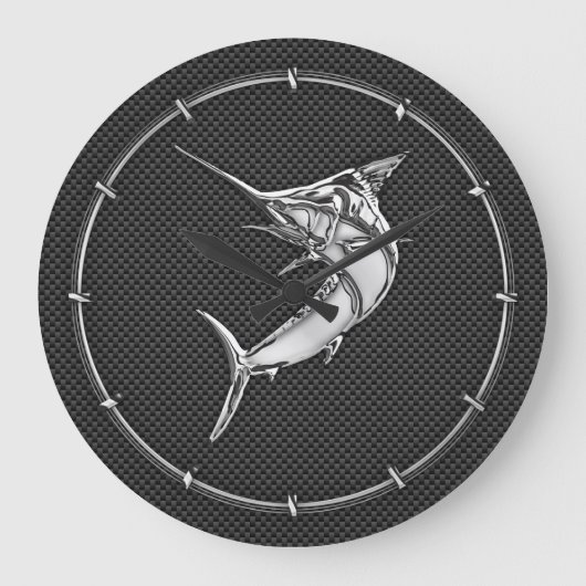 Grande Horloge Ronde Chromes marlin on carbon fiber (Recto)
