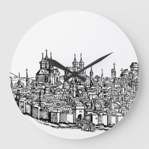 Grande Horloge Ronde Chronique médiévale d'Erfurt Premium de Thuringe A