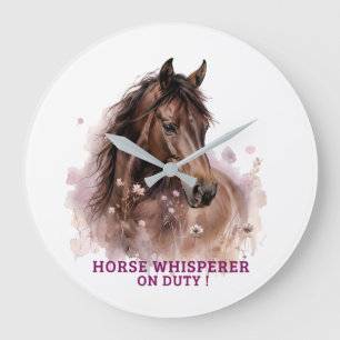 Grande Horloge Ronde Chuchoteur de chevaux en service – Amoureux de che