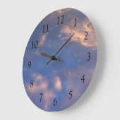 Grande Horloge Ronde Ciel bleu cloud (Angle)