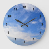Grande Horloge Ronde Ciel bleu et nuages (Recto)