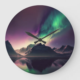 Grande Horloge Ronde Ciel nocturne aurora