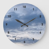 Grande Horloge Ronde Ciel nuageux bleu (Recto)