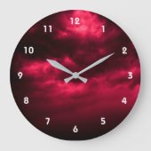Grande Horloge Ronde Ciel rouge foncé (Recto)